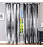 WUBODTI Buffalo Plaid Curtains Black and White Curtains 84 inch Length for Living Room, Farmhouse...