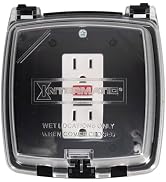 Intermatic WP1020C 2-1/4” Deep Weatherproof Outlet Cover – UV Stabilized Clear, GFCI &amp; Duplex, Ve...