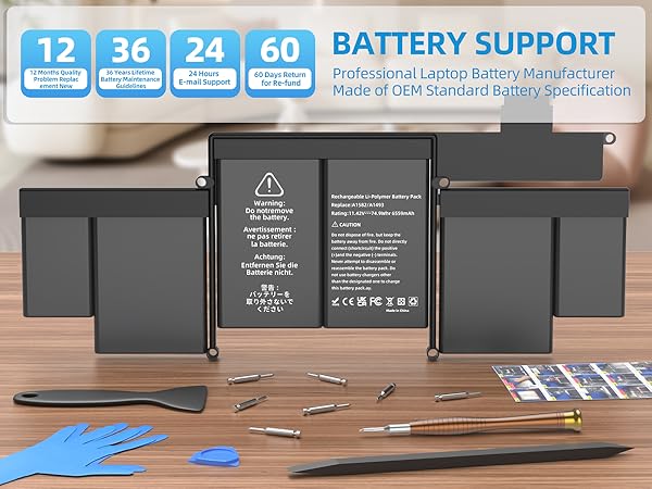 macbook pro 2013 a1502 batetry