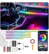Interior Car LED Strip Lights, RGB 10 in 1 Dynamic Dreamcolor Chasing Acrylic LED Lights for Car,...