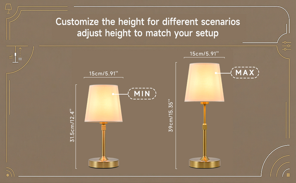 adjustable height lamp