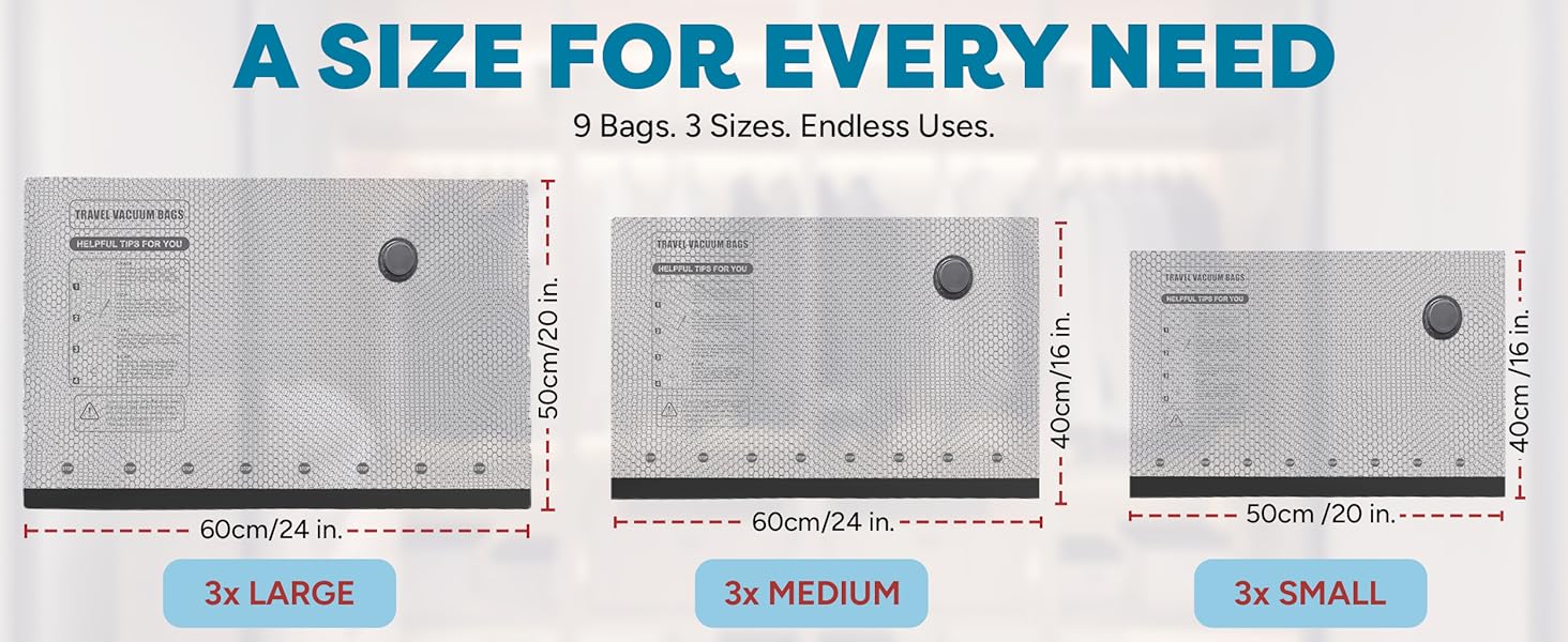 travel vacuum bags compression storage for stuff must haves packing cubes portable sealer size