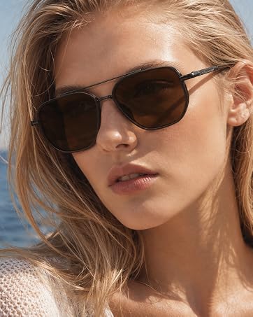 Tangle Free Polarized Aviator Sunglasses for Women