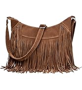Fringe Hobo Bags for Women Vintage Suede Crossbody Bag Hippie Western Cowgirl Purses Tassel Shoul...
