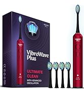 Wagner Stern VibroWave Plus Oscillation &amp; Vibration Sonic Electric Toothbrush with 4 Brush Heads....