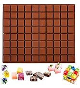 Sakolla Square Chocolate Mold, 80 Cavities Silicone Molds for Chocolate, Caramel, Praline, Ice Cu...