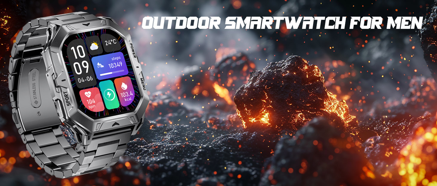 100-Day Battery Life,2.13&amp;#34; AMOLED Outdoor Sports Smartwatch