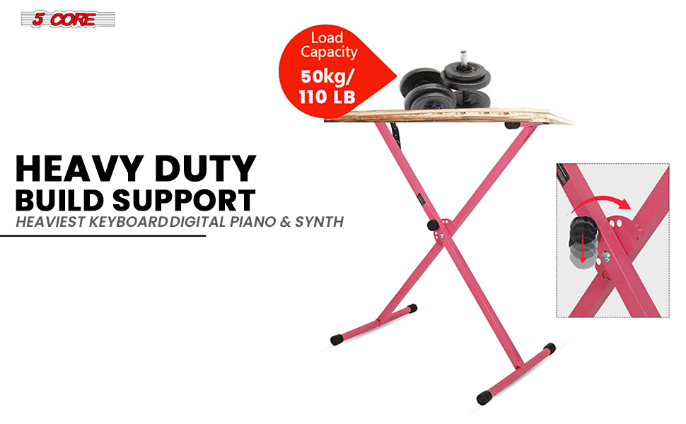 Keyboard Stand Single X Style 7 Adjustable Digital Electric Piano 61 76 88 Keys