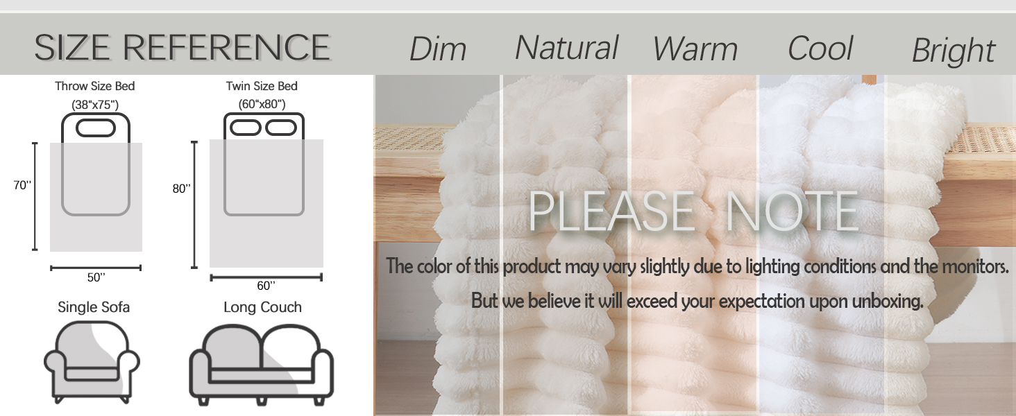 cream striped blanket