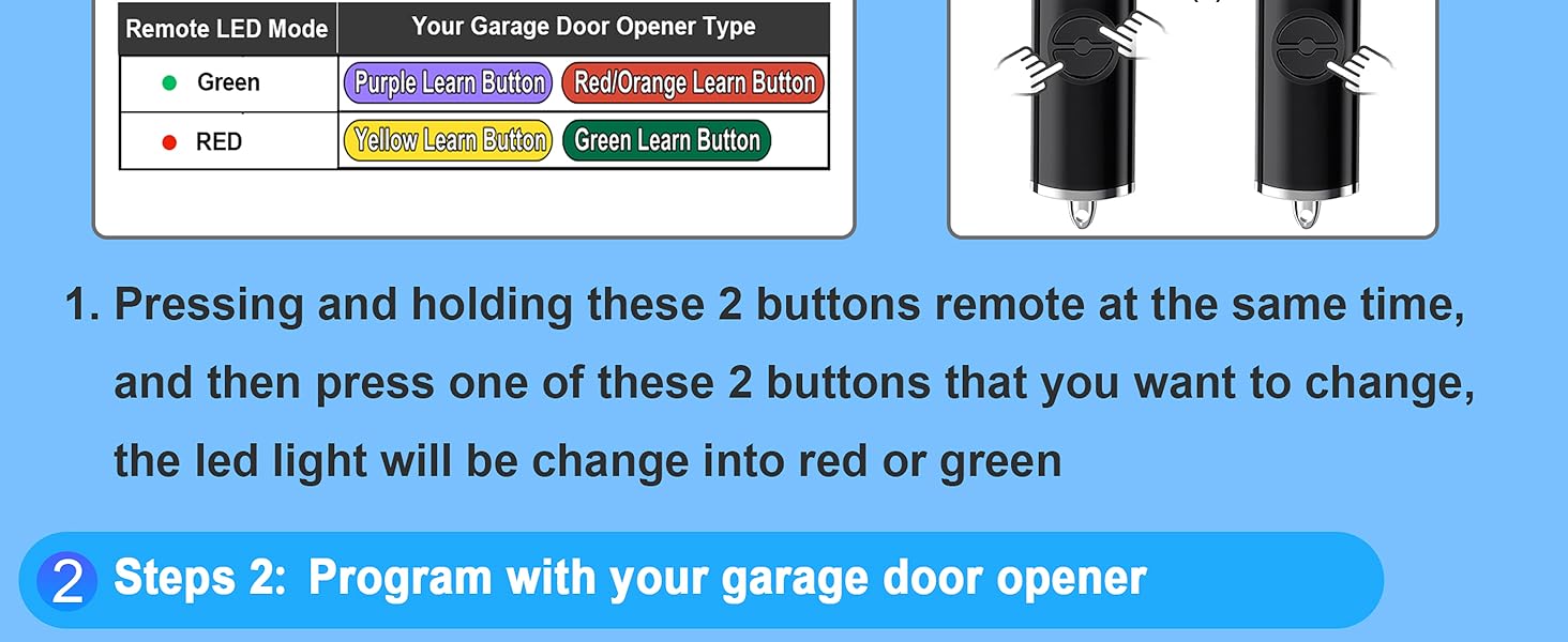 Purple“learn” button 315MHz Security + garage door openers