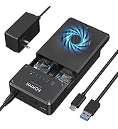 NVMe M.2 Duplicator Dual-Bay Offline Clone Tool-Free USB to NVME Docking Station for M2 SSD 10Gbp...