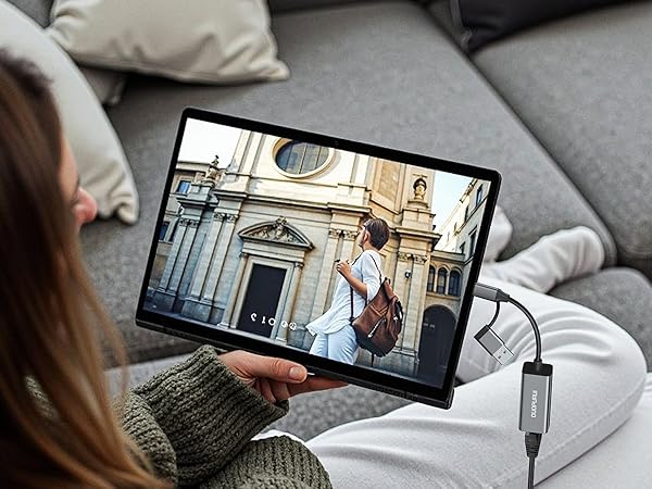 Ethernet adapter USB-C for wired computer connections