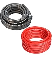 TOPSTRONGGEAR 4 Gauge 25ft Black and 25ft Red Power/Ground Wire True 4 AWG Power Wire-True Spec a...