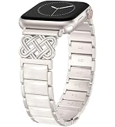 TOYOUTHS Celtic Knot Metal Strap Compatible with Apple Watch Band Women 38/40/41/42/44/45/46/49mm...