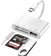 USB C to SD/Micro SD Card Reader, 4 in 1 USB-C to Camera Memory Card Adapter with Charging Port, ...