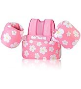 Nemone Toddler Swim Vest for 22-70 lbs Kids Floaties Swim Jacket with Arm Water Wings for Girls B...