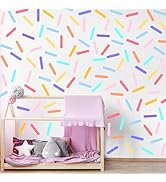 AOWDIAO 300 Pcs Confetti Wall Decals - Peel and Stick Sprinkle Vinyl Stickers for Kids Bedroom, N...