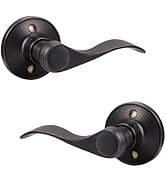 Probrico Pack of Two Dummy Door Lever for Left Hand and Right Hand Oil Rubbed Bronze Interior Doo...