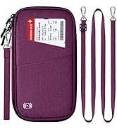 BKNOOU Passport Holder Family Rfid Blocking Travel Document Organizer,Travel Passport Wallet Wate...