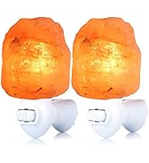 pursalt 2 Pack Himalayan Natural Salt Lamp Night Light Plug in, Certificated 360 Degree Rotatable...
