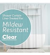 BigFoot Clear Shower Curtain Liner – 72 x 72 PEVA Heavy Duty Shower Curtain with Rustproof Metal ...