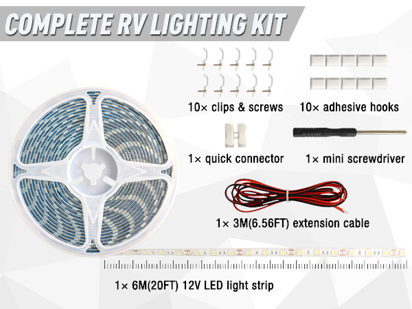 rv awning led light strip replacement