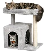 KinoTail Cat Tree for Large Cat, 20.9 * 15.7in Large Perch Bed for Adult Cats, 22.8in Cat Tower w...