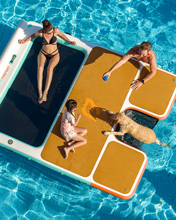 inflatable floating dock water hammock