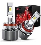 Nilight NIXMEN 2PCS H11 LED Bulb 70W 8000-10000LM 350% Brighter Low Beam H9 High Beam H8 H16 Type...