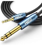 MillSO 6.35mm Male 1/4 to 3.5mm Male 1/8 TRS Stereo Audio Cable (8 ft), Headphone Adapter 1/8 to ...