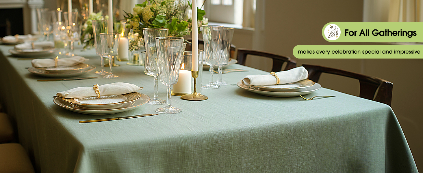 green table cloth