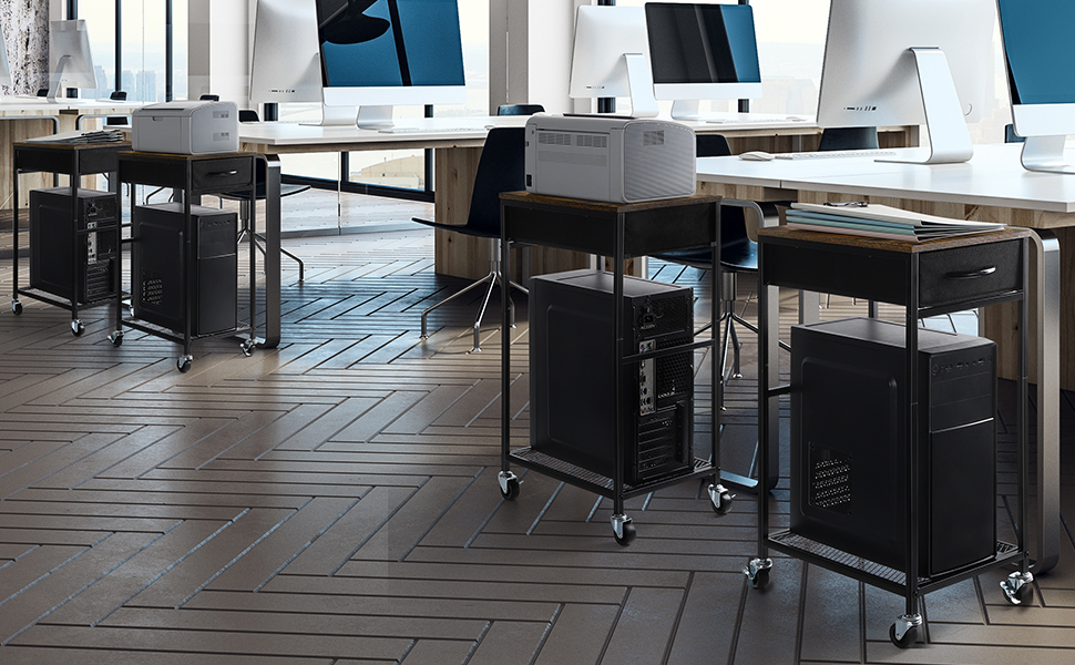 mobile computer tower cart