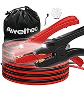 AWELTEC Heavy Duty Jumper Cables,6 Gauge 16 Feet Booster Battery Cable,Automotive Wires with LED ...