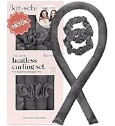 Kitsch Satin Heatless Hair Curler Set - Heatless Curls Overnight, Hair Rollers for Soft Curls &amp; F...