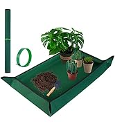 Repotting Mat for Indoor Plant Transplanting and Mess Control, 43" X 29" Thickened Waterproof Pla...