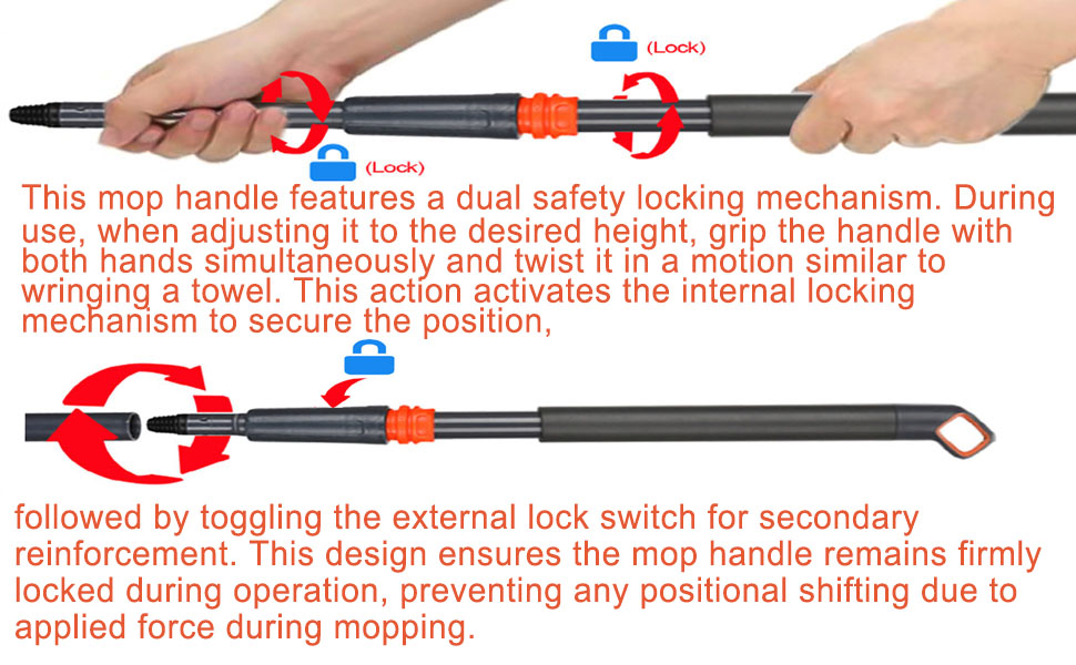 mop handle flat mop