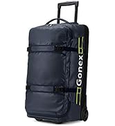 Gonex Rolling Duffle Bag with Wheels, 70L Water Repellent Wheeled Travel Duffel Luggage with Roll...