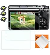 K&amp;F Concept 3PCS Screen Protector for Ricoh GR III Camera, 3 Hot Shoe Cover, Ultra Clear Tempered...