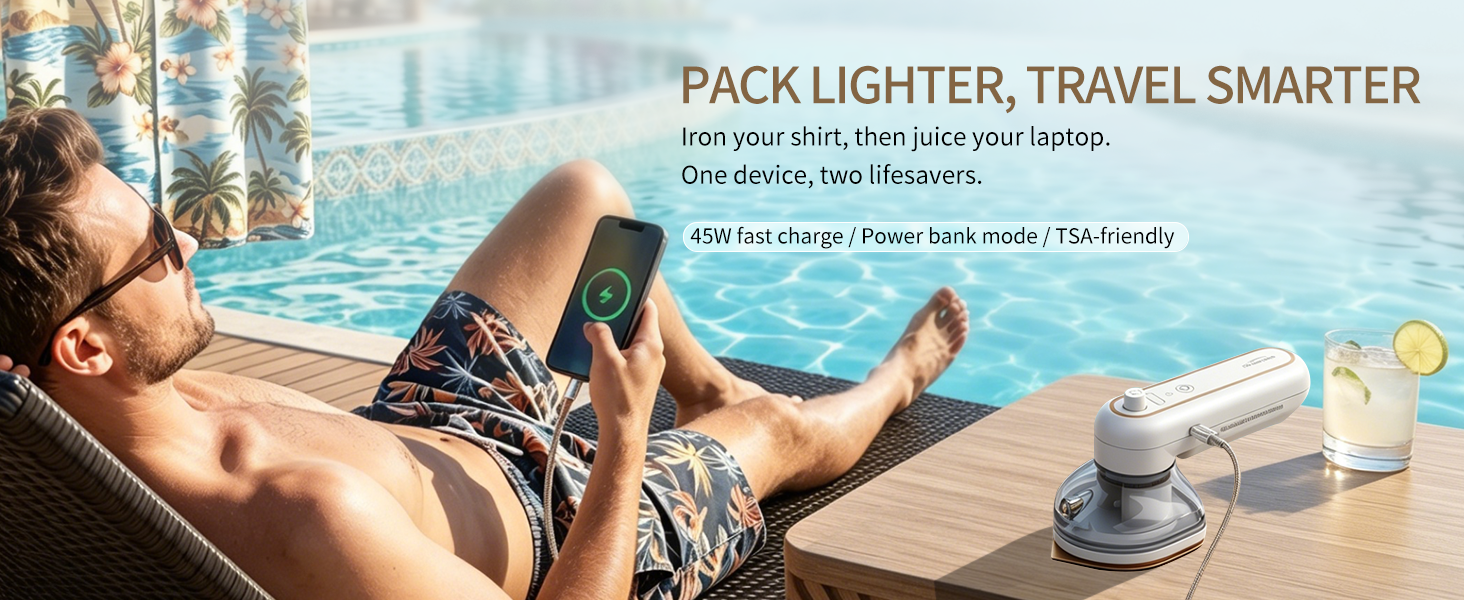 Iron your shirt, then juice your laptop. One device, two lifesavers.