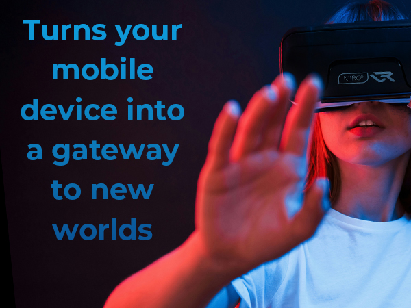 Kiiroo VR Headset, Glasses-Friendly, iPhone, Android &amp; Windows, 5.5"-7.2", Fixed Focus, 360 Video