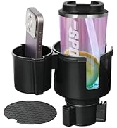 JINKEY 2 in 1 Cup Holder Expander, Extra Cup Holders Extender with Adjustable Car Cup Insert for ...