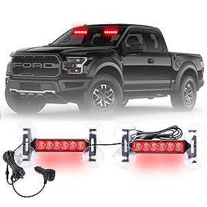 White Emergency Strobe Lights 24 LED Hazard Warning Flashing Safety Dash