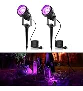 LOHAS Landscape Purple Christmas Lights, Spot Lights Outdoor, 10W Dusk to Dawn Sensor LED Spotlig...