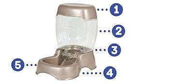 dog food and water dispenser, large dog feeder, large dog food dispenser, gravity pet feeder,