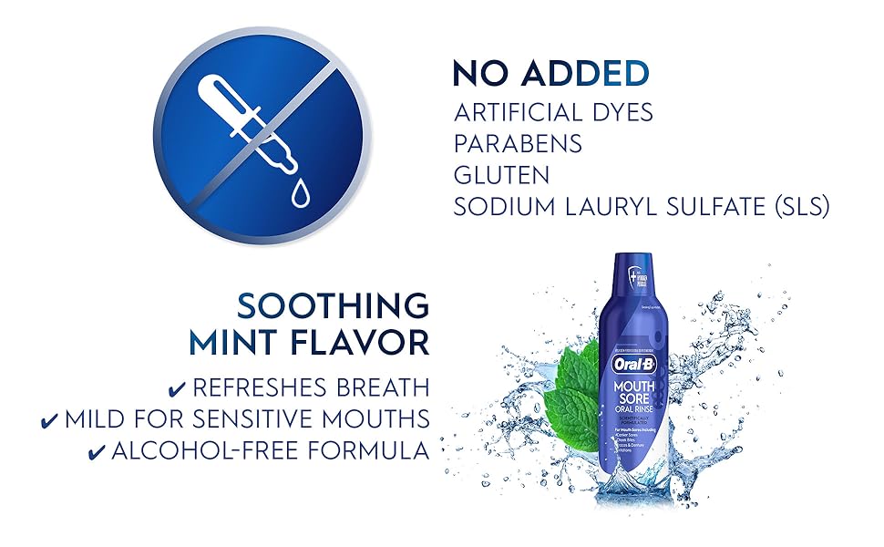 It has no added artificial dyes, parabens, gluten and sodium lauryl sulfate and a soothing flavor.