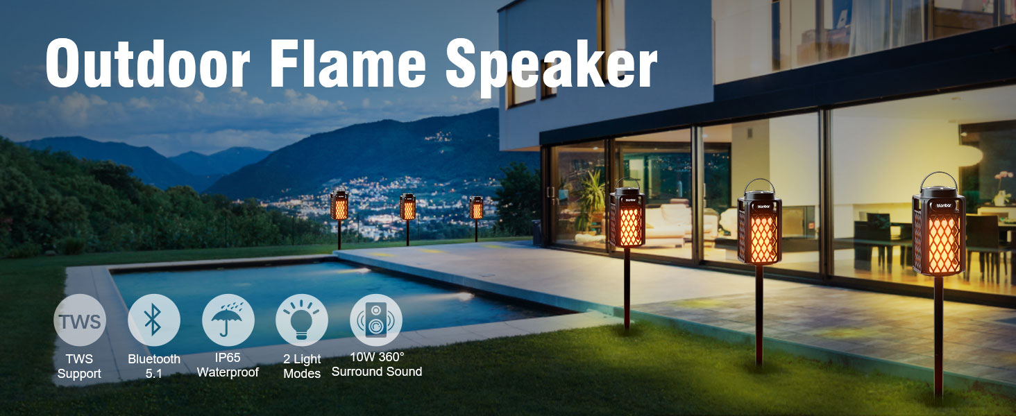 led flame speaker
