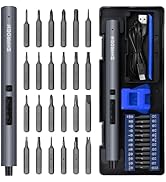 SHARDEN Mini Electric Screwdriver, 29 in 1 Small Electric Screw Driver Kit with 24 Magnetic Bits,...