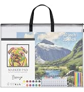YOPCDJ 30x25 inches Extra-Large Art Portfolio Bag, Portfolio Folder for Artwork with Handle, Zipp...