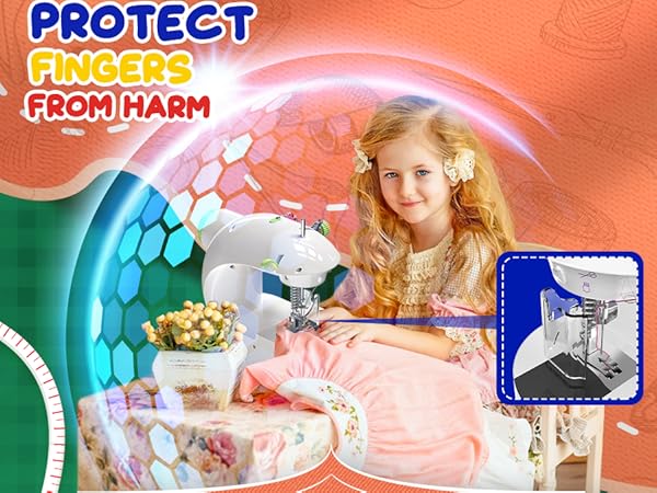Mini sewing machine is perfect for travel or home use.