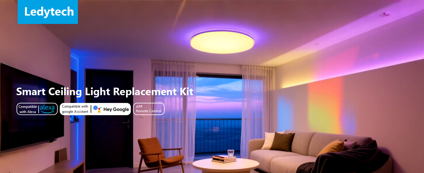 RGB ceiling light replacement kit